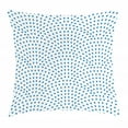 thumbnail image 1 of Fish Scale Throw Pillow Cushion Cover, Small Blue Rain Water Drops on a White Background Abstract Wavy Pattern, Decorative Square Accent Pillow Case, 20 X 20 Inches, Navy Blue and White, by Ambesonne, 1 of 2