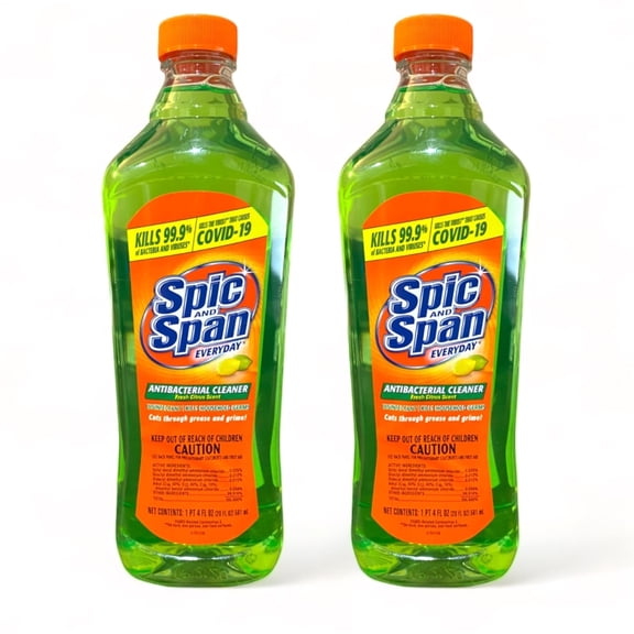 Spic & Span Everyday Antibacterial Dilutable Multipurpose Liquid Cleaner, Fresh Citrus Scent, 20oz, 2 Count