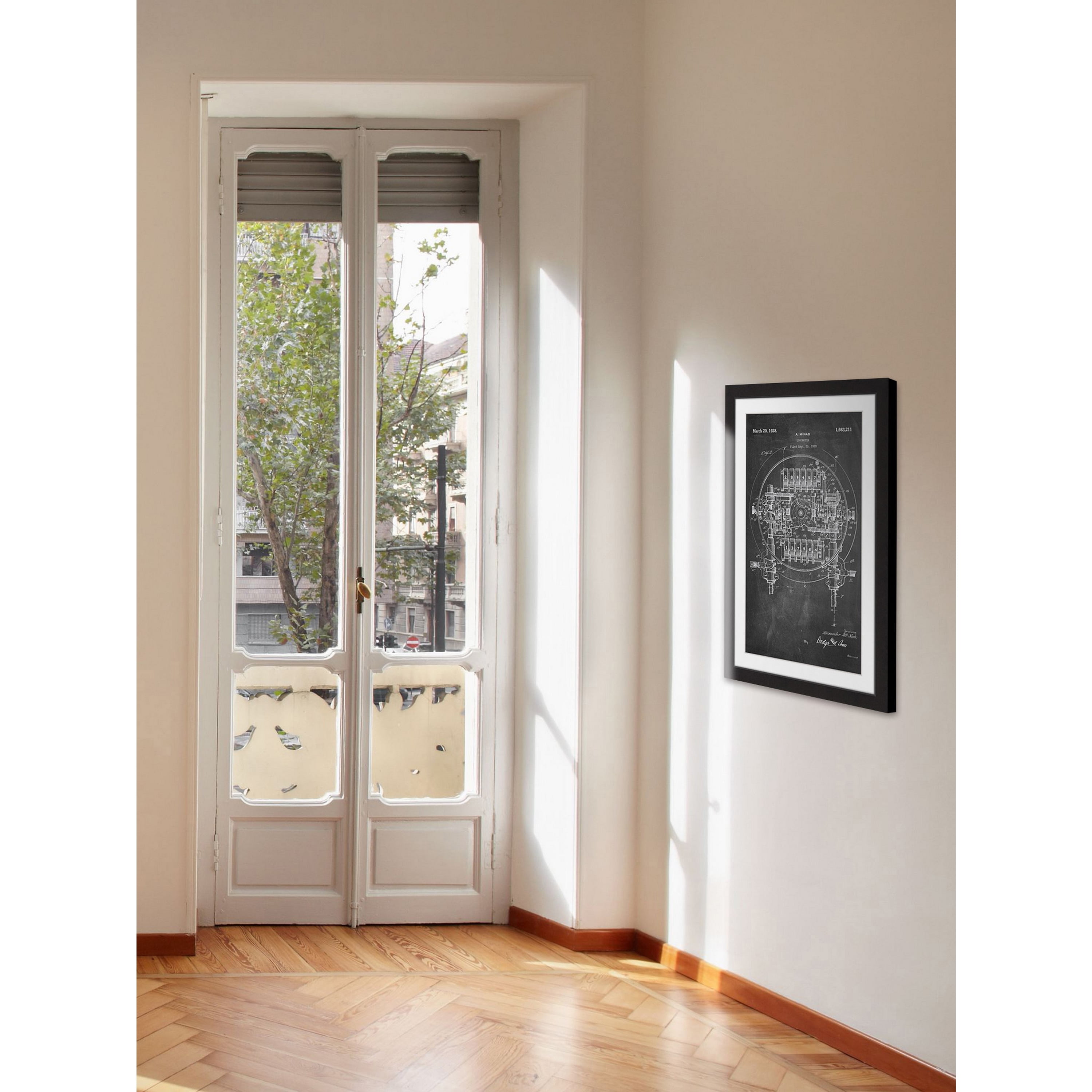 "Logometer 1920 Chalk" Framed Painting Print