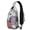 Grey-51, variant on Geometric Boho Sling Backpack Abstract Pattern Lightweight Daypack for Outdoor Trips