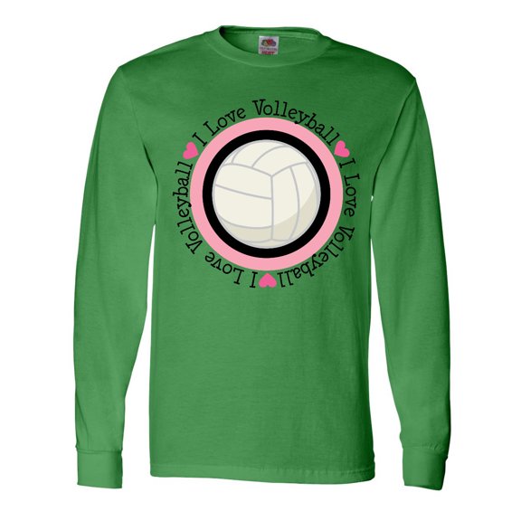 Inktastic I Love Volleyball Sports Long Sleeve T-Shirt