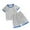 Blue, variant on THDHVS Toddler Boy Summer Outfits,Kids Casual Sets,Kid's Round Neck Short Sleeve Shirt Elastic Waisted Shorts Mid Size Kid's Casual Home Clothes Set