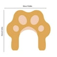 thumbnail image 3 of Shrysg Purr-fectly Adorable: Cat Paw Print Toilet Rug | U-Shaped Design for Optimal Coverage | Waterproof & Stain-Resistant | Non-Slip Bath Mat | Ideal for Toilet Flooring,22x20 Inch（yellow）, 3 of 7
