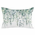 thumbnail image 2 of Eucalyptus Leaves Throw Pillow Cover, Pillowcase Protectors with Zipper, Breathable Decorative Lumbar Pillow Case Cover, Teal Botanical Summer Weeping Pillow Shams for Couch Sofa 16x24Inch, 2 of 8