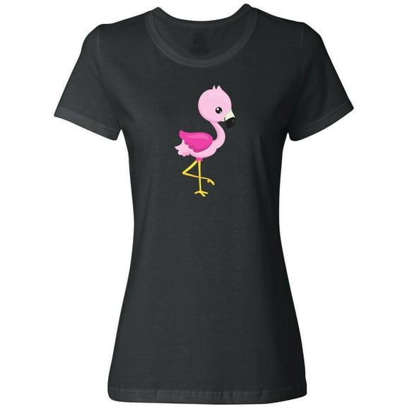 Inktastic Cute Flamingo, Baby Flamingo, Pink Flamingo, Bird Women's T-Shirt