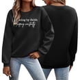 thumbnail image 5 of Walking by Faith Tripping Constantly Sweatshirt for Women Christian Bible Verse Graphic Sweatshirts Womens Pullover Top, 5 of 5