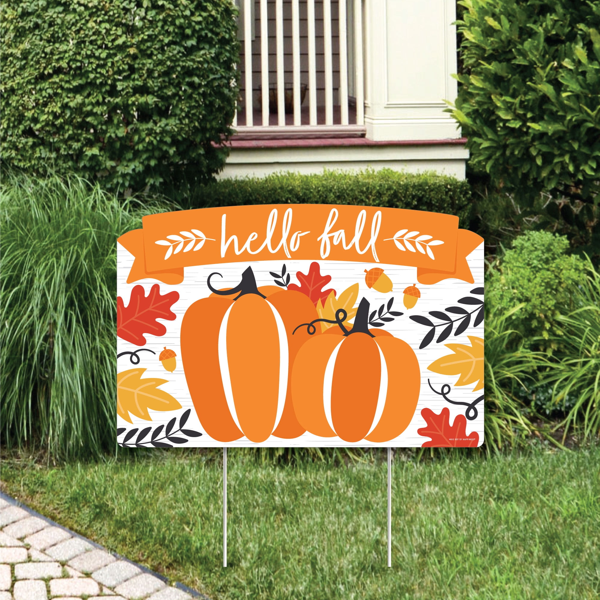 Each is 24" x 18" and come with Met Pumpkins for Sale Arrow 10 Pack Yard Signs 