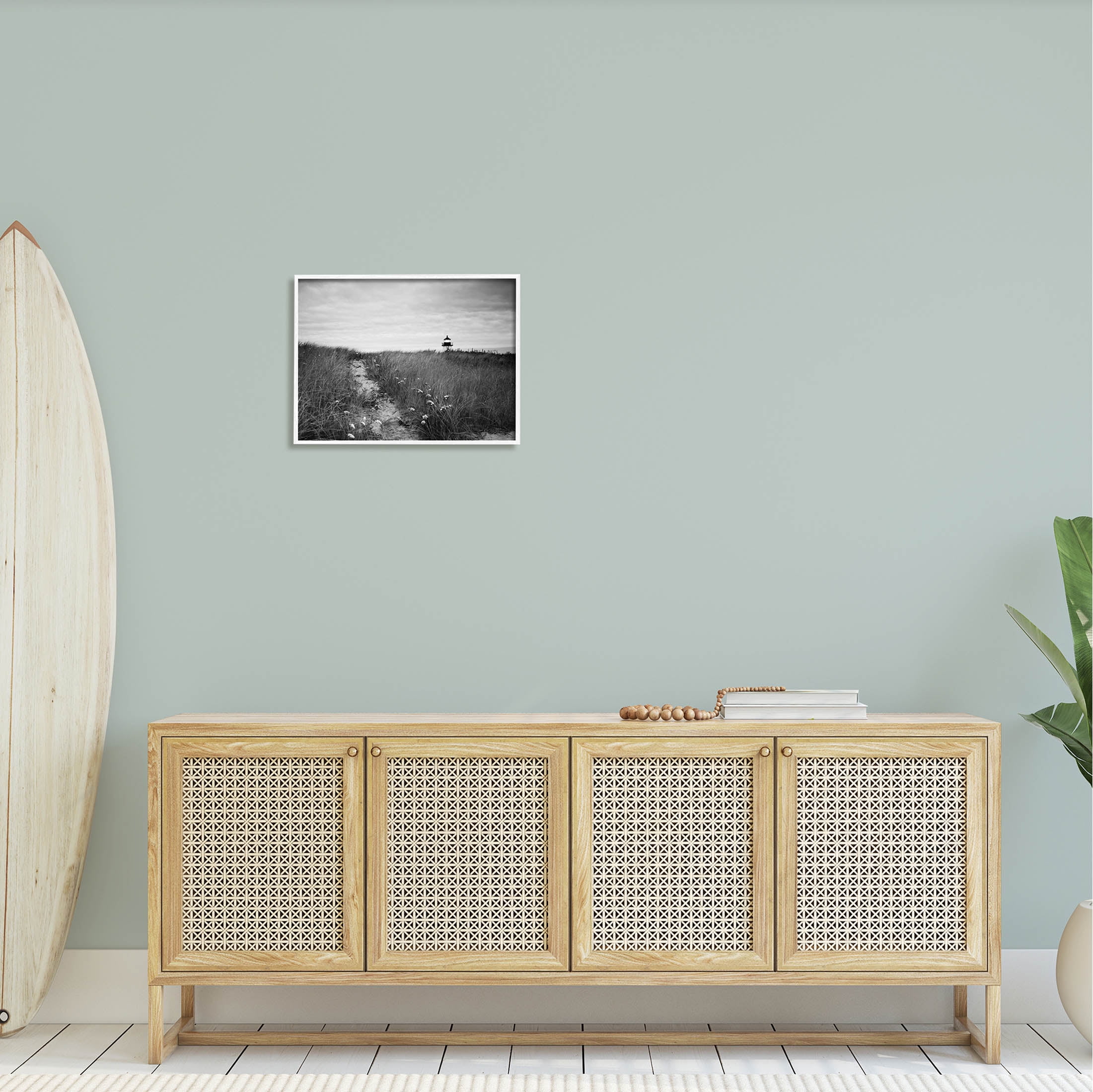 Stupell Industries Nantucket Light Distant Lighthouse Photograph White Framed Art Print Wall Art, Design by Aledanda