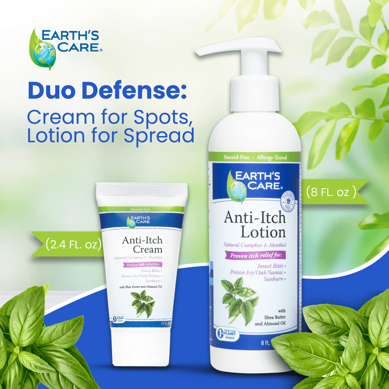 Earth's Care Anti-Itch Lotion for Itchy Skin Relief with Shea