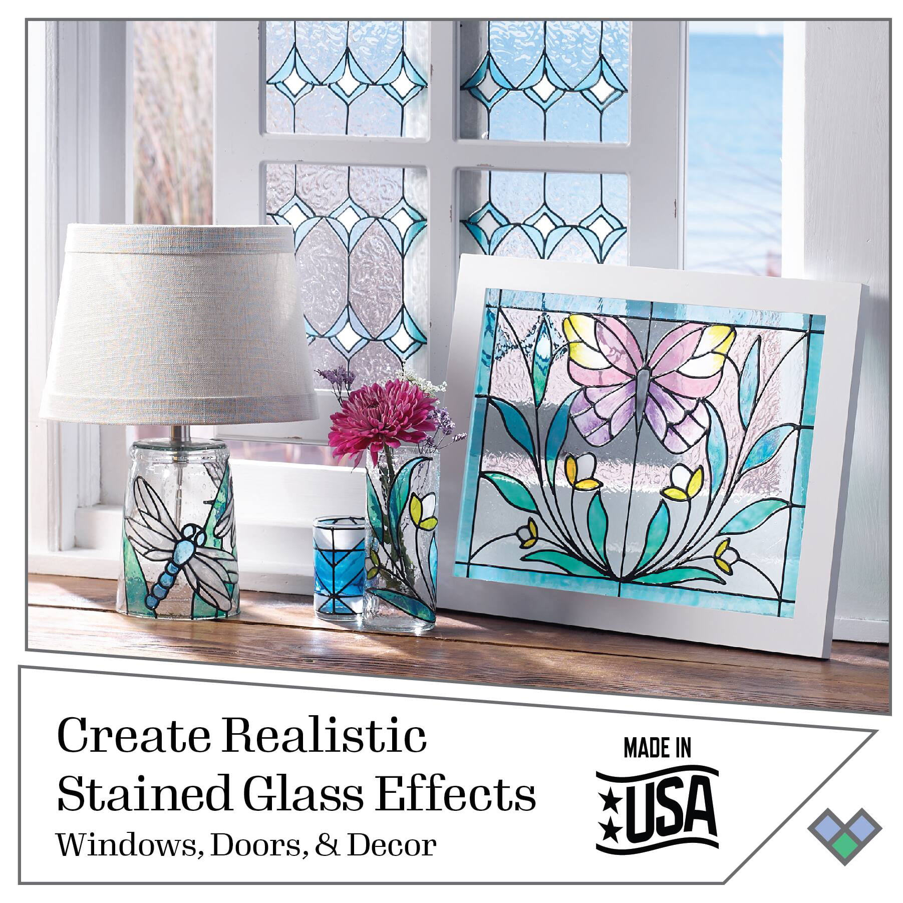 Shop Plaid Gallery Glass ® Stained Glass Effect Paint - Frost Clear, 2 oz.  - 19724 - 19724