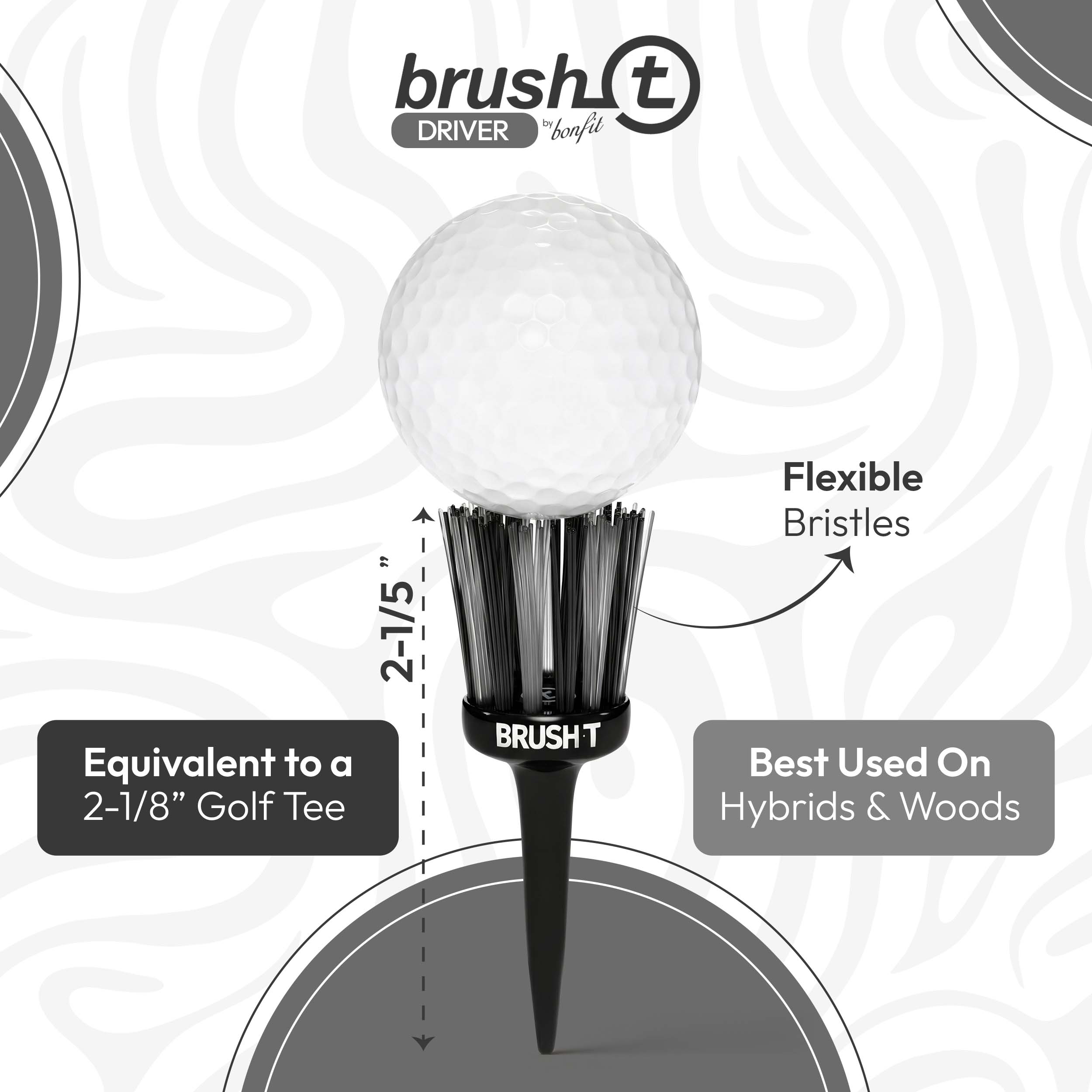 Brush-T Innovative Golf Tees, 3-Pack Multicolor photo 5
