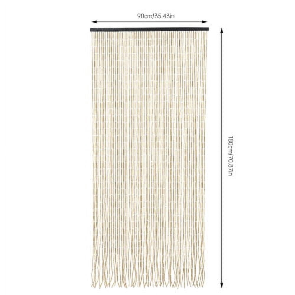 Bamboo Wood Beaded Curtain Doorway Bohemian Curtain Fly Screen 70.87*35.43in