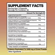 Tongkat Ali Capsules - Energy, Increased Muscle Mass, Improved Athletic Performance, and Improved Blood Circulation - 120 Count