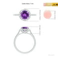 thumbnail image 5 of ANGARA Natural Round 1.15 ct Amethyst Engagement Ring with Diamond Halo in 14K White Gold for Women (Size-7mm) | February Birthstone, Anniversary, Jewelry Gift for Women | Natural Amethyst Ring, 5 of 9