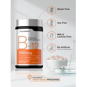 Methylcobalamin B12 Sublingual | 5000mcg | 120 Tablets | Berry Flavor | Non-GMO, Gluten Free | by Horbaach