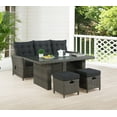 thumbnail image 6 of Alaterre Asti Cushion Resin Wicker Outdoor Sofa - Dark Gray, 6 of 8