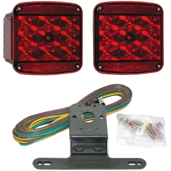 Peterson Mfg. Trailer Light Kit V941 Tail Light; LED; Can Be Submerged In Water; Square