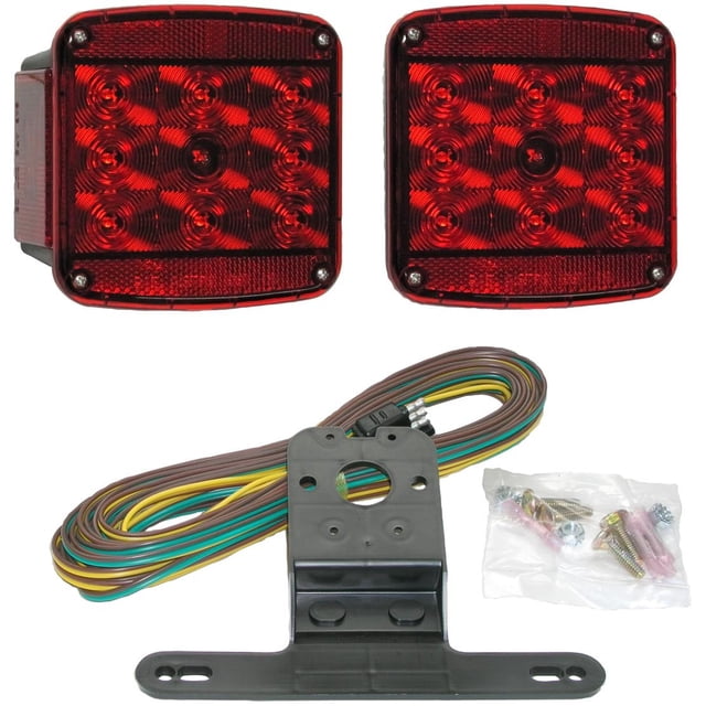 Peterson Mfg. Trailer Light Kit V941 Tail Light; LED; Can Be Submerged In Water; Square