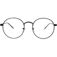 thumbnail image 2 of Round Sunglasses - (71) Black Frame / Clear Lens, 2 of 3