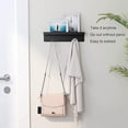 thumbnail image 2 of Key Holder, Key Board Black With Shelf Self-adhesive, 6 Hooks Key Holder Made Of, 2 of 5
