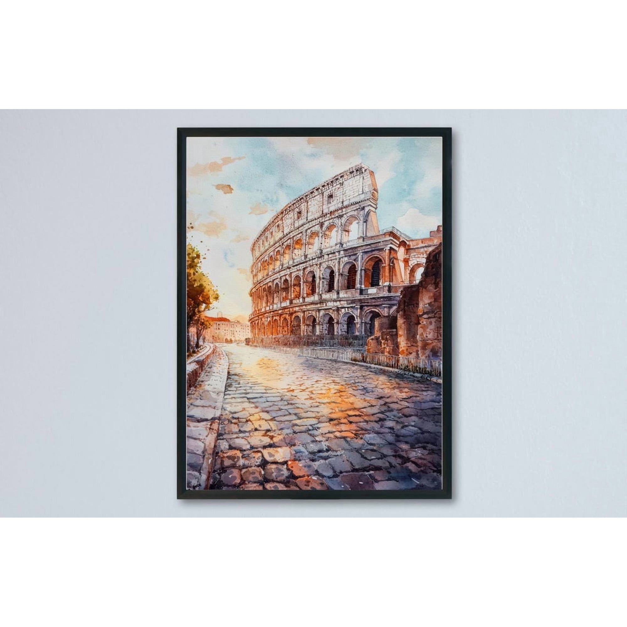 Rome Poster Rome Travel Print Rome Wall Art Rome Cityscape Painting Rome Souvenir Italy Decor, Poster Only