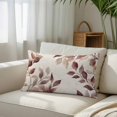 thumbnail image 3 of Eucalyptus Leaves Queen Size Pillow Cover, Pillowcase Protectors with Zipper, Breathable Decorative Throw Pillow Case Cover, Brown Spring Botanical Aesthetic Pillow Shams for Couch Sofa 20x30Inch, 3 of 8