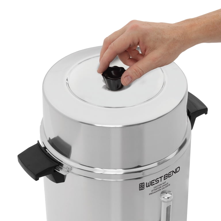 West Bend 1500W 100-Cup Coffee Urn with Auto Temp & Quick Brew - Walmart.com