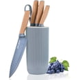 thumbnail image 1 of Kitchen Knife Set, Retrosohoo 6 Pieces Blue Professional Knife Set with Universal Knife Block, Super Sharp Knife Set with Ergonomic Handle, Non-Stick Stainless Steel Knife Block Set (Blue), 1 of 7