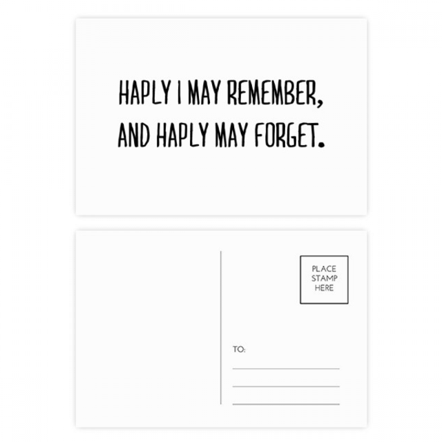 Cita: me puede recordar la poesía Set cumpleaños gracias tarjeta postal correo lado 20pcs