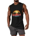 thumbnail image 1 of Camiseta sin mangas de cuello redondo para hombre, informal, a la moda, con estampado, deportiva, de poliéster, 1 of 5