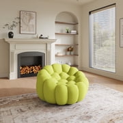 49 Bubble Couch Modern, Oversized Curved Couches, Lazy Floor Sofa, Lemon Green Bubble Couch, Upholstered Comfy Mesh Fabric 3D Honeycomb Shape Couches for Living Room, Office, Apartment, 1-Seater