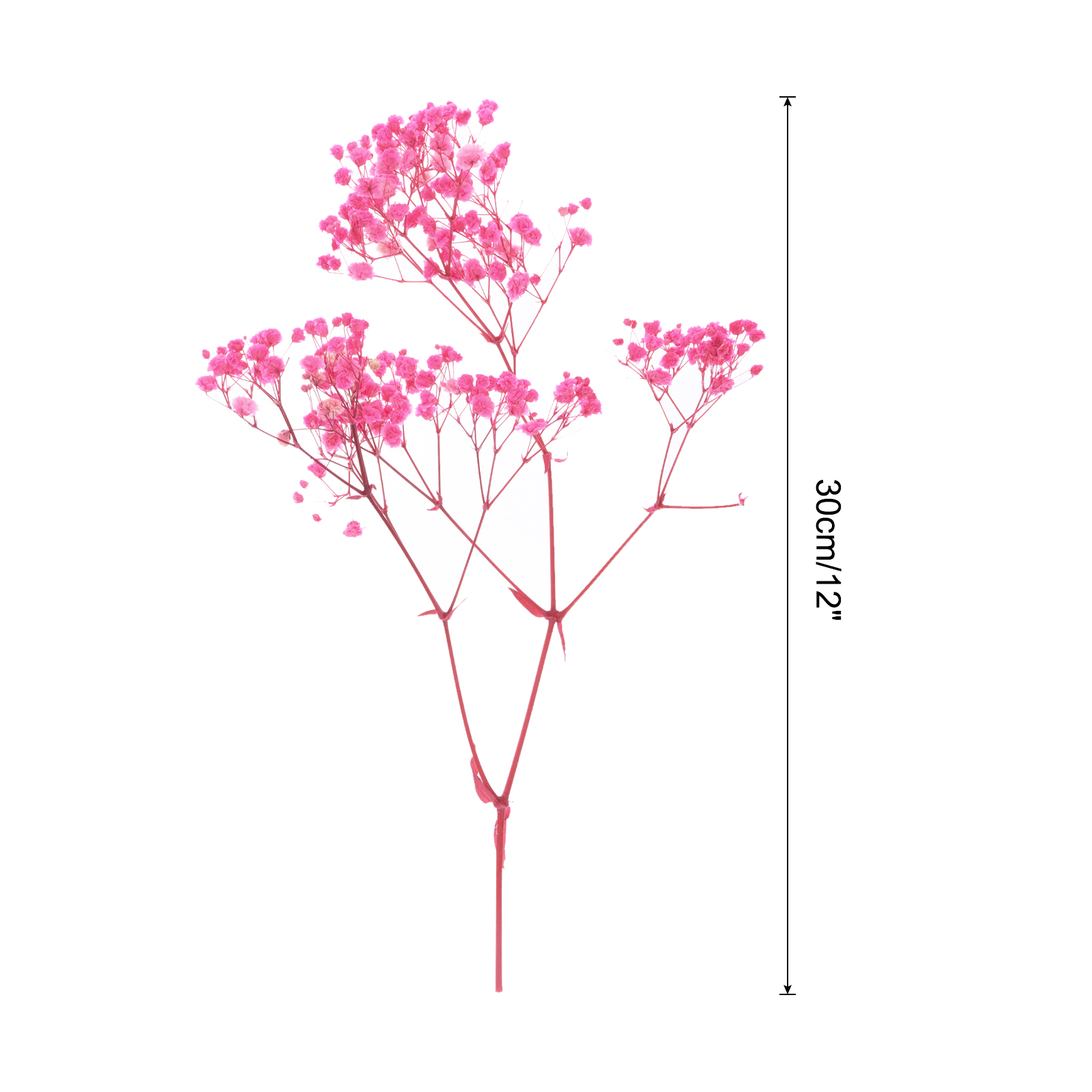 Uxcell Dried Baby's Breath Flowers 12 Inch Gypsophila Pink Natural Baby's Breath Branches for Wedding Party Home Decoration 2 Pcs