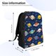 thumbnail image 4 of Disketp Planets and Stars Mochila Unisex de Apertura Lateral Completa, Mochila para Laptop para Escuela, Trabajo y Viajes, 4 of 8
