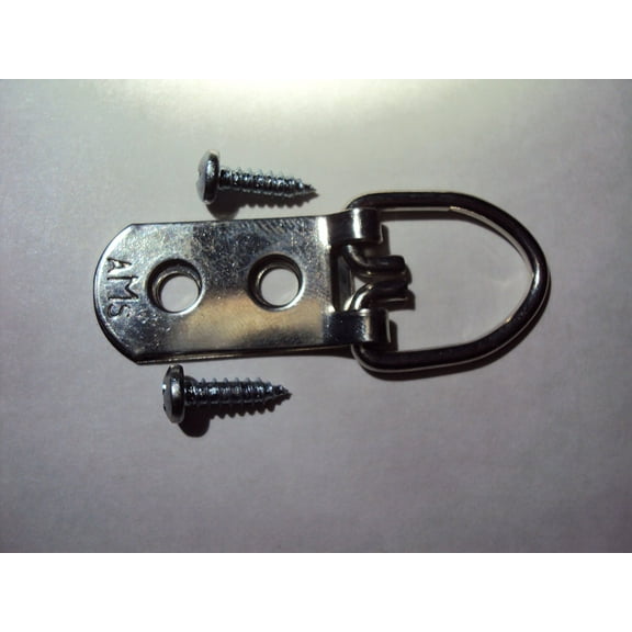 50 Extra Heavy Duty 2 Hole Wide Base D Ring Hangers By AMS with 100 Mounting Screws