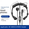 thumbnail image 2 of Auriculares Walkie-Talkie, Auriculares PTT con Micrófono de Control Laríngeo Ajustable Extensible para UV-5R -888S, 2 of 10