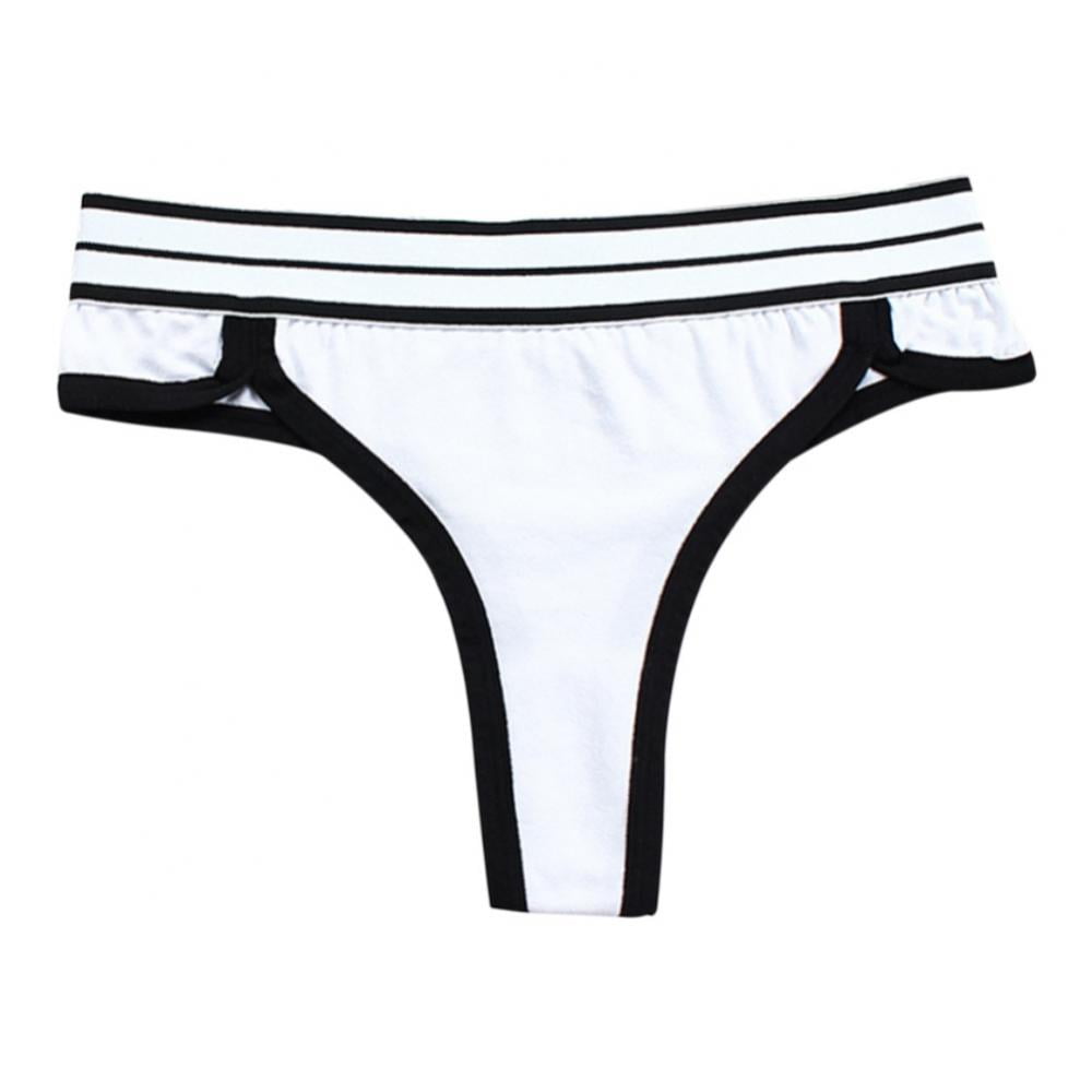 Pretty Comy Underwear For Women Sporty Thongs Low Rise G String Panties Striped T Back String