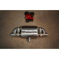 thumbnail image 1 of Valvetronic Design Exhaust Muffler UVM.63MM.TSTYLE.X1 T-Style; Single 2-1/2 Inch Inlet; Dual 2-1/2 Inch Outlet; 27 Inch Overall Length, 1 of 4