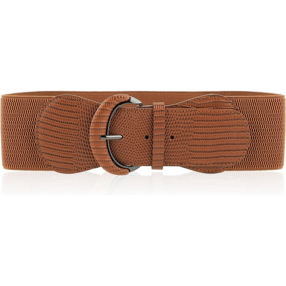 CoCoMangos Women Wide Elastic Belt, Adjustable Stretch Waist Belt Vintage Chunky Waistband Stretchy Cinch Belt for Dress Jean