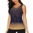 thumbnail image 2 of Uemuo Gold Black Glitter Pattern Workout Tank Tops for Women Breathable Moisture-wicking tank top Sleeveless Running Loose Fit Yoga Tops Active Shirts Sports Gym Exercise, 2 of 9