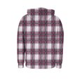 thumbnail image 2 of ZUKMRJPC Womens Zip Up Hoodie Long Sleeve Vintage Plaid Knitted Cotton Outwear Fall Winter Lightweight Hooded Sweatshirt with Pockets, 2 of 7