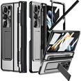 thumbnail image 1 of For Samsung Galaxy Z Fold 6 Clear Protective Case with S Pen Holder, Flat Hinge Protector and Stand, Ultra-thin PC Full Cover Shockproof Protective Case, 1 of 5