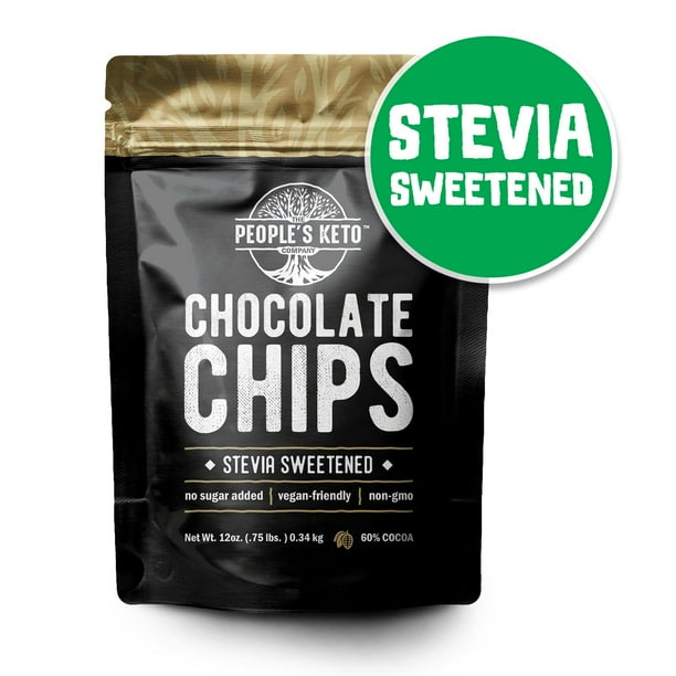 Sugar Free Chocolate Chips, Stevia Sweetened, 12 oz. Value Size, Non