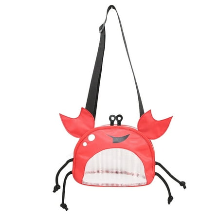 

Uposao Crab Beach Mesh Bag Beach Shell Collecting Bags for Holding Beach Shell Toys Adjustable Shoulder Strap Beach Shell Storage Bag for Boys and Girls Red