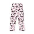 thumbnail image 2 of Vsdgher Pineapple Flamingo Print Mens Pajama Pants Sleep & Lounge Pants, PJ Bottoms With elastic waistb and Pockets, 2 of 5