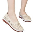 thumbnail image 3 of NOKIO Women's Comfortable Loafers Fashion Spring And Summer Women Casual Shoes Flat Bottom And Soft Bottom Slip On Hollow Breathable Comfortable Solid Color And Elegant Lightweight Dressy Flats, 3 of 9