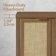 thumbnail image 6 of ARKANTOS Sideboard Buffet Cabinet with Large Storage, Boho Rattan Coffee Bar Cabinets with Adjustable Shelves, Buffet Console Table for Kitchen Living Room Hallway, Walnut, 6 of 12
