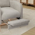 thumbnail image 7 of 25.4"W Rocking Chair, Rocking Chair Nursery with Retractable Footrest and Side Pocket, Rocking Accent Armchair with High Back for Living Room Bedroom Offices. Light Gray, 7 of 7
