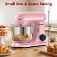 thumbnail image 4 of CEBORY 4 QT 3-in-1 Stand Mixer, 10-Speed Tilt-Head Electric Kitchen Mixer with Dough Hook, Beater, Whisk, and Stainless Steel Bowl for Home Baking, 4 of 7