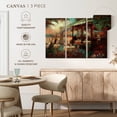 thumbnail image 4 of Elephant Stock The River Cafe Wall Art - Horizontal Multi Panel Canvas - Cafe & Restaurant Wall Decor - Food And Drink Multi Panel - Red And Teal Decor By Ruane Manning - 23" x 14", 4 of 4