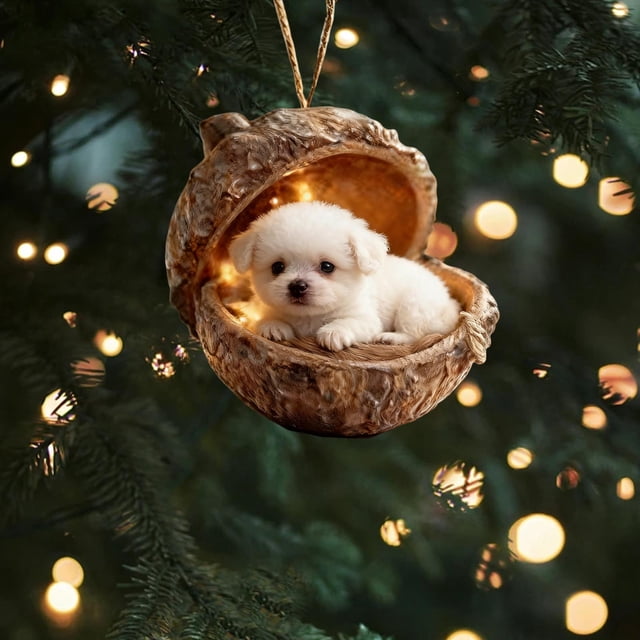 Adornos acrílicos para árbol de Navidad | Decoraciones navideñas 2D para el árbol | Juego de 6 colgantes irrompibles con cinta para decoración navideña de interiores y exteriores